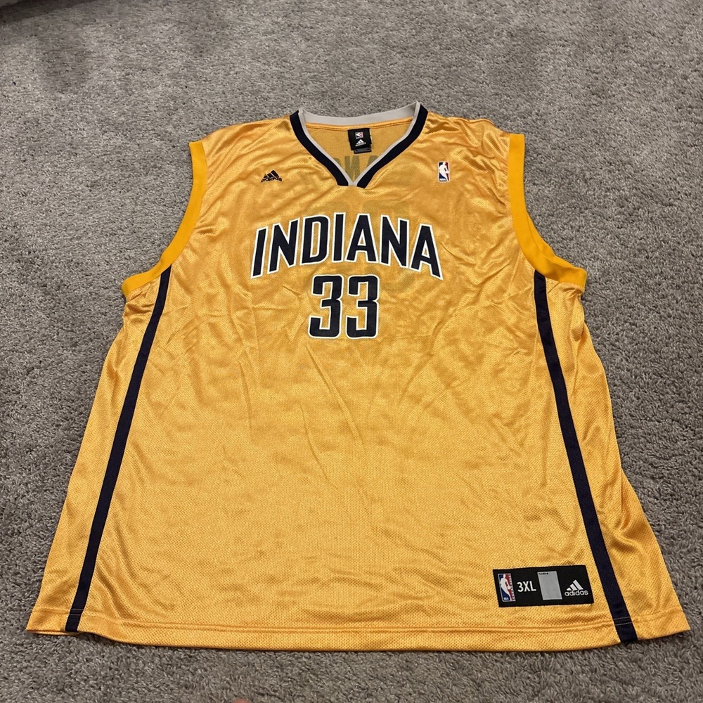 Danny Granger #33 Indiana Pacers Adidas Yellow/Gold NBA Jersey Men's Size 3XL
